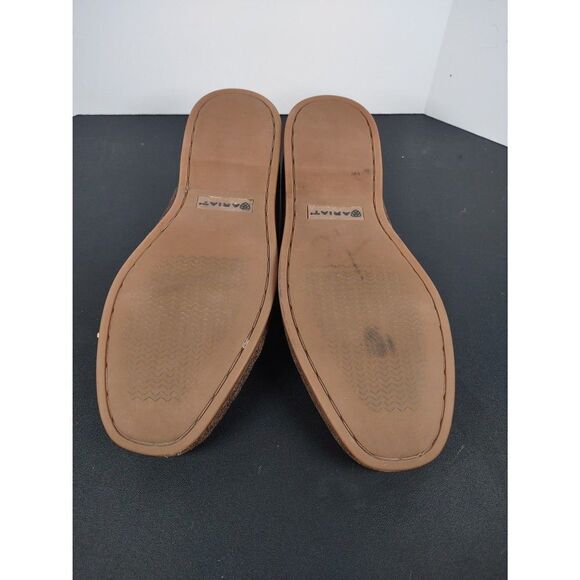 Ariat 10012905 Yuma Peach & Brown Boat Oxford Lace Up Leather Womens Shoe Sz 8.5 - Picture 6 of 8